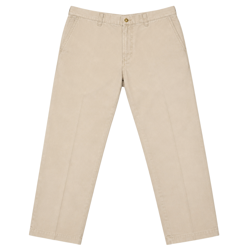 Columbia Men's AM8142 Cotton Canvas Flat Front Chino Pants Khaki 34x30 1