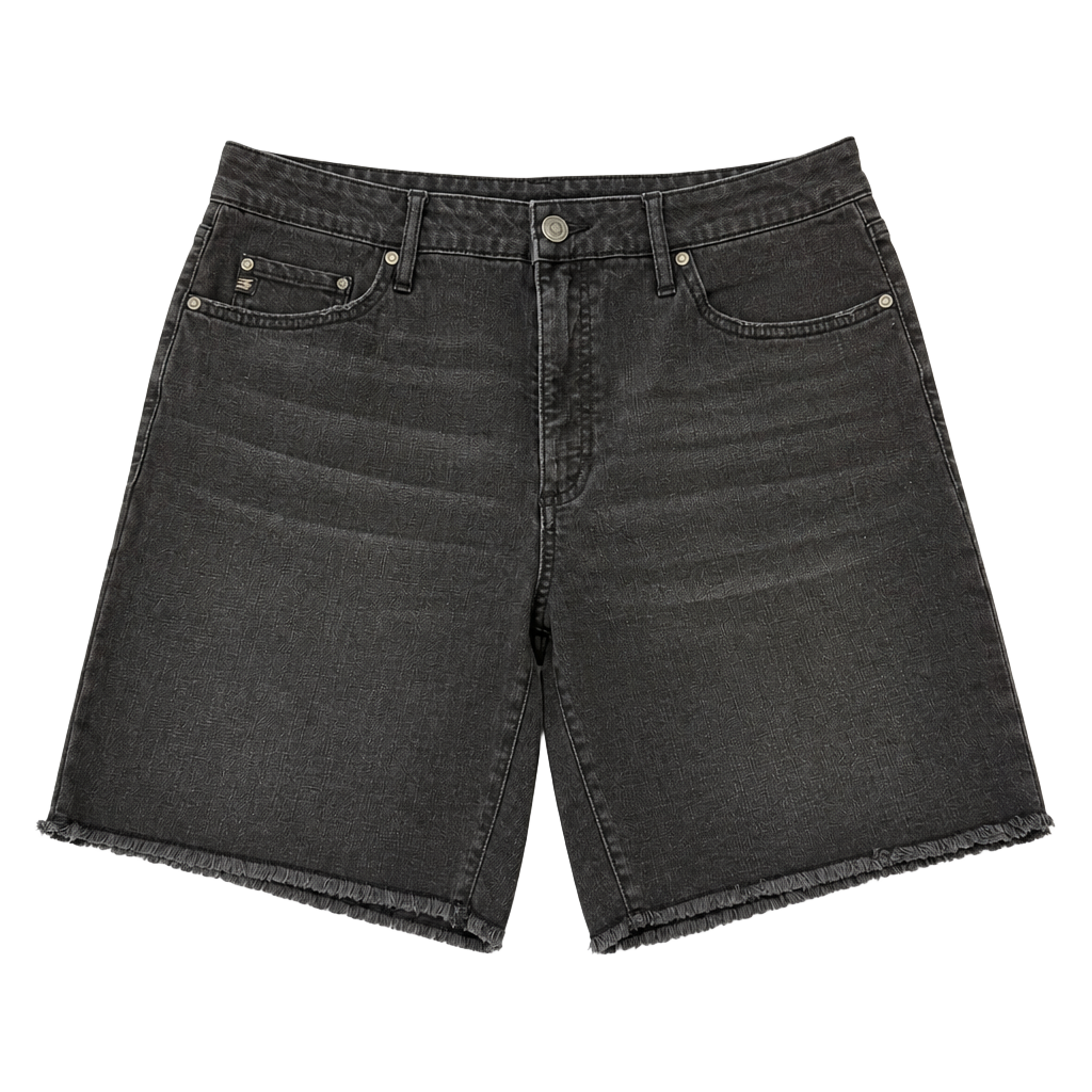Seven7 Women's Relaxed Bermuda Mid Rise Denim Shorts Washed Black Size 16 1