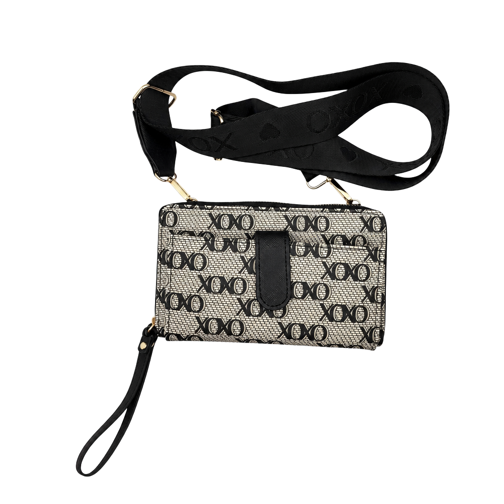 XOXO Monogram Zip-Around Convertible Crossbody Bag and Wristlet 1