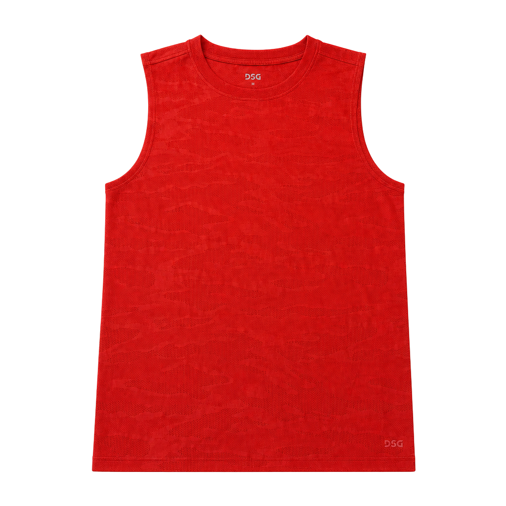 DSG Boys Moisture Wicking Camo Muscle Tank Top Red Size M 10-12 1