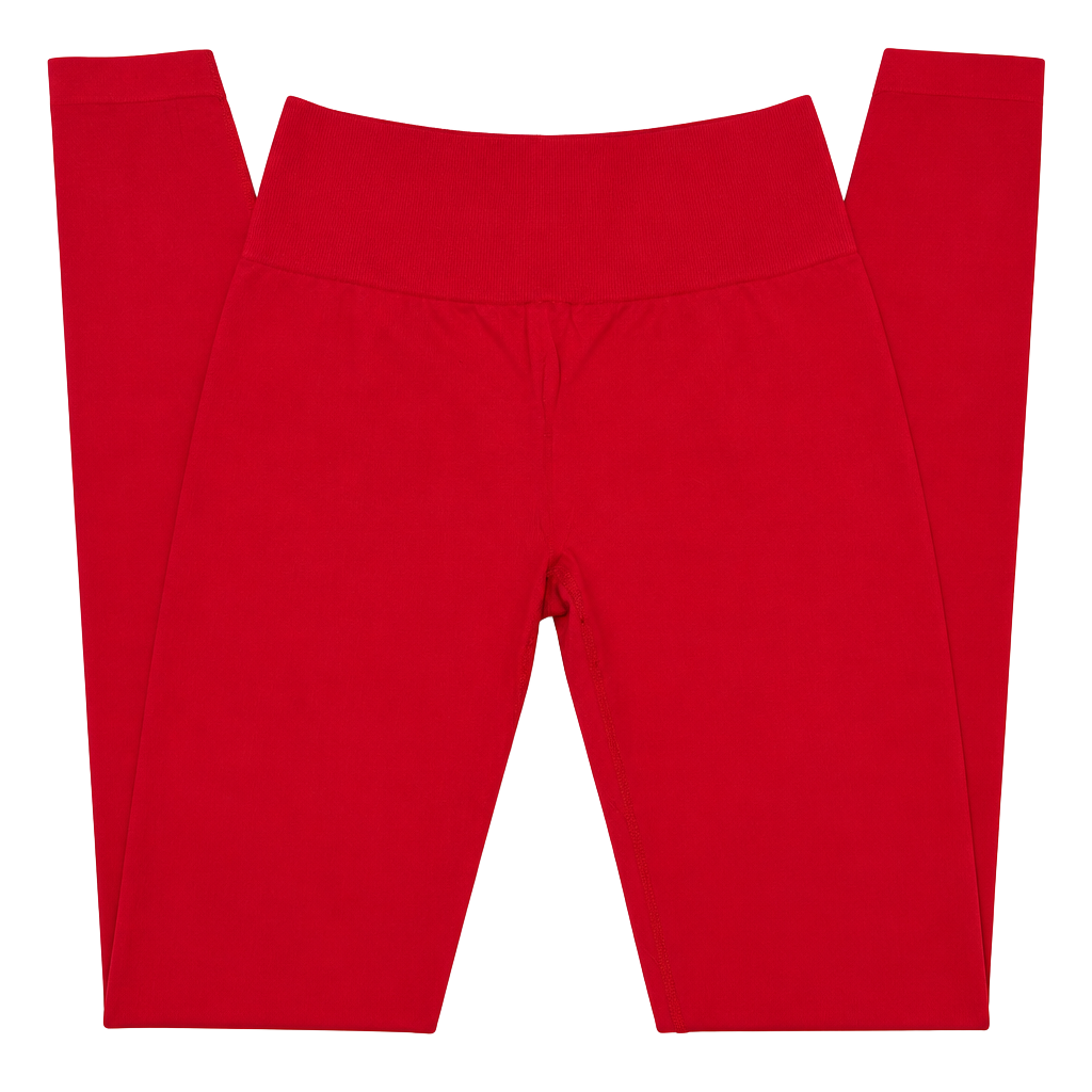 Aurola Seamless High-Waisted Gym Leggings in Red 1