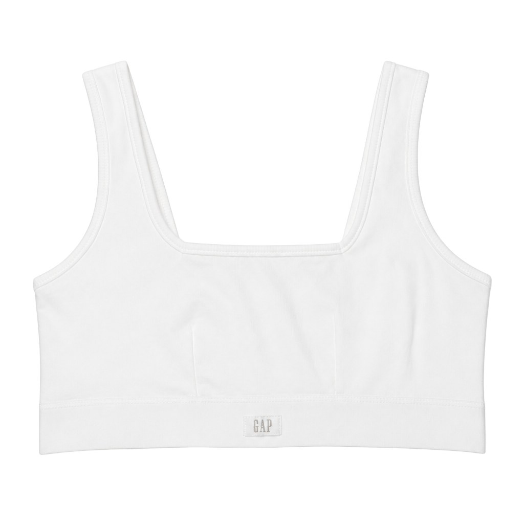 GapBody Logo Comfort Bralette in Optic White 1