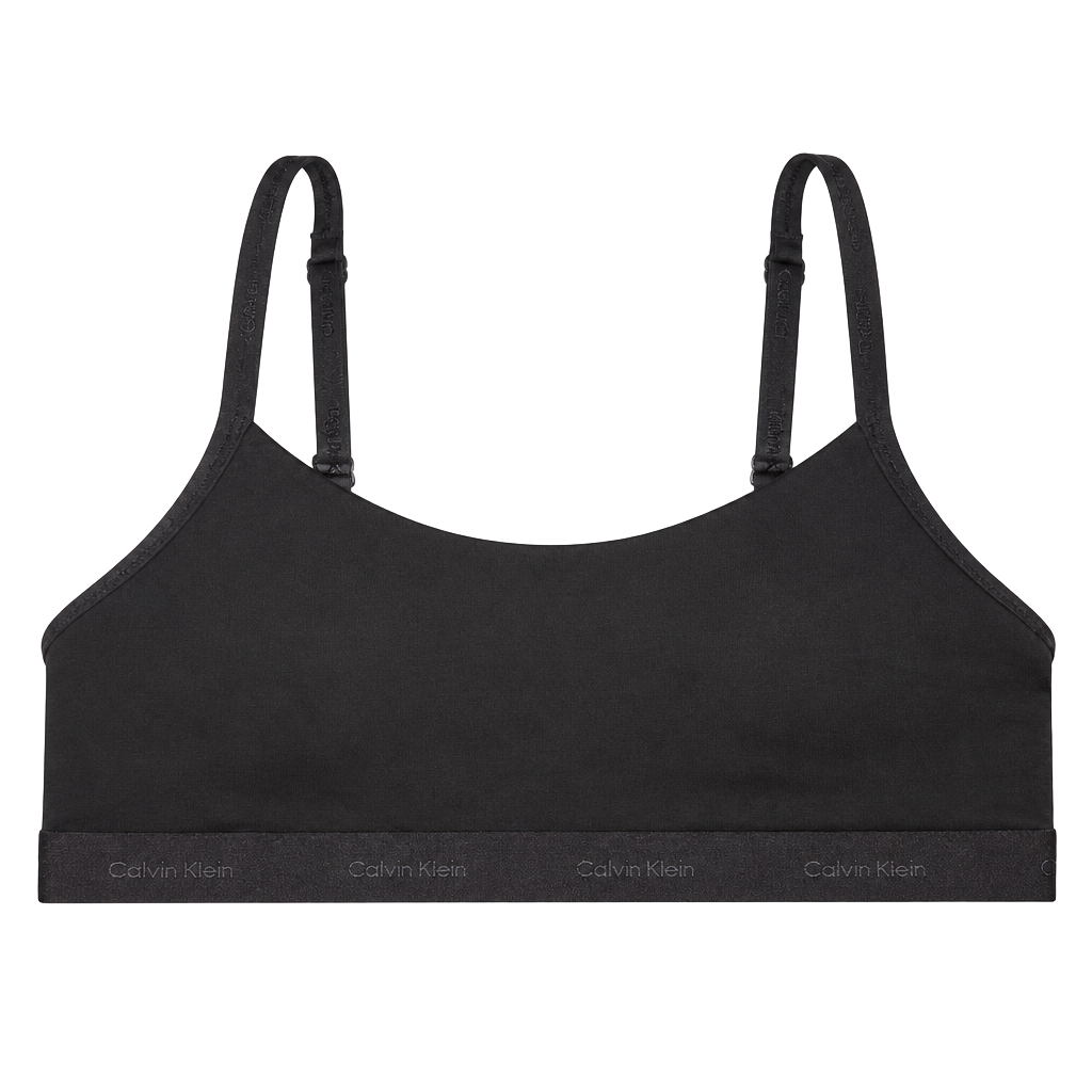Calvin Klein Unlined Wireless Bralette with Logo Elastic Band 1