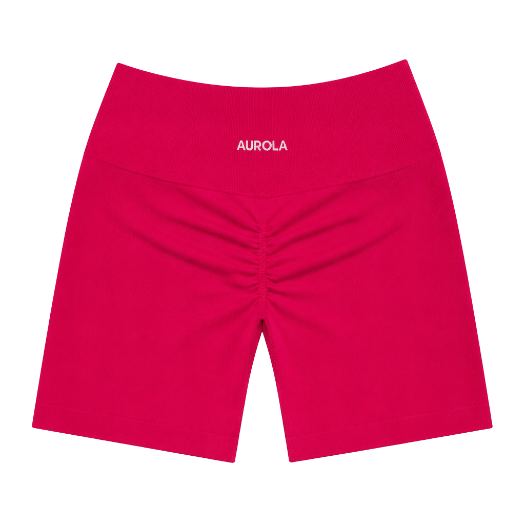 Aurola Influence Workout Shorts in Fuchsia 1