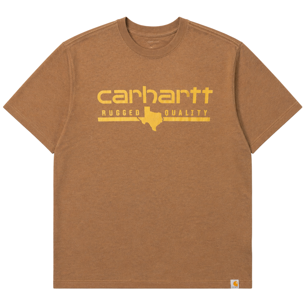 Carhartt Men's Relaxed Fit Texas Rugged Quality Graphic T-Shirt Brown XL 1