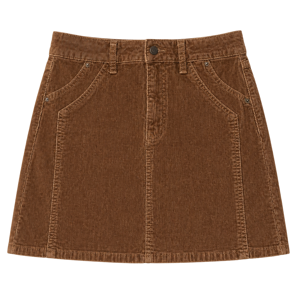 Time and Tru Brown Corduroy Mini Skirt 1