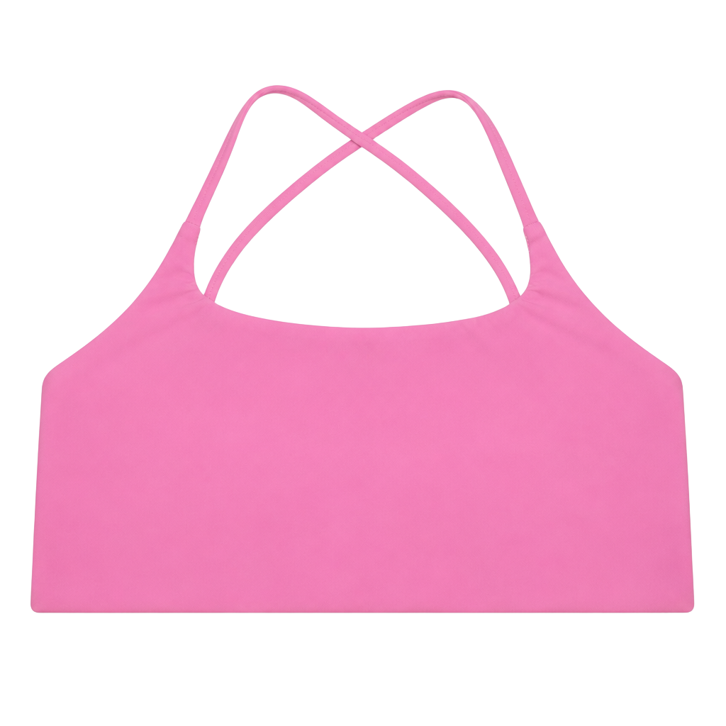 Unbranded Square Neck Cross-Back Athletic Sports Bra 1