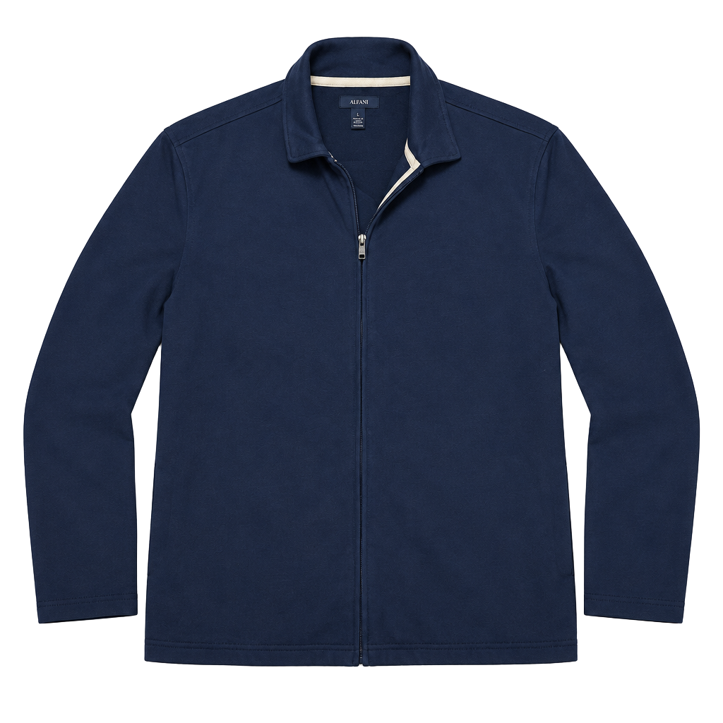 Alfani Full Zip Jacket Size L Blue 1
