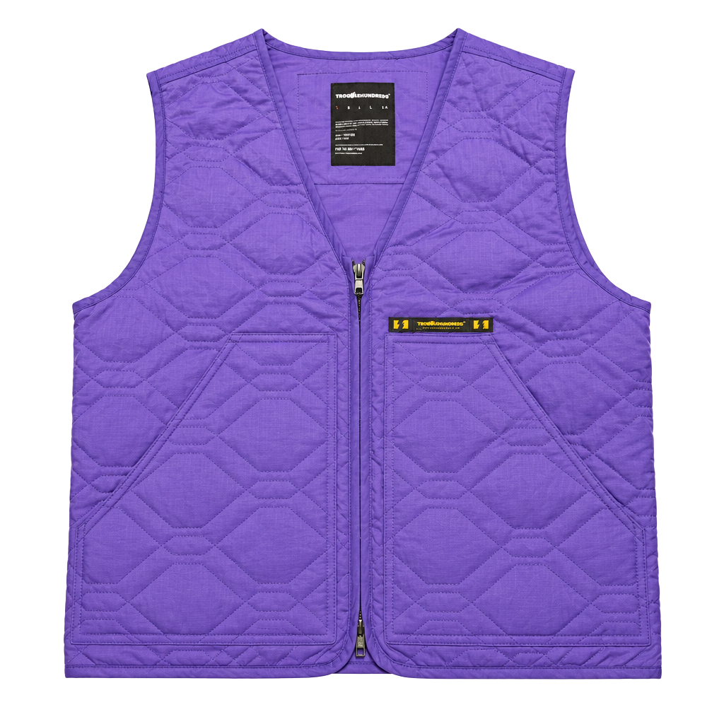 The Hundreds Link Quilted Vest Size S Purple 1