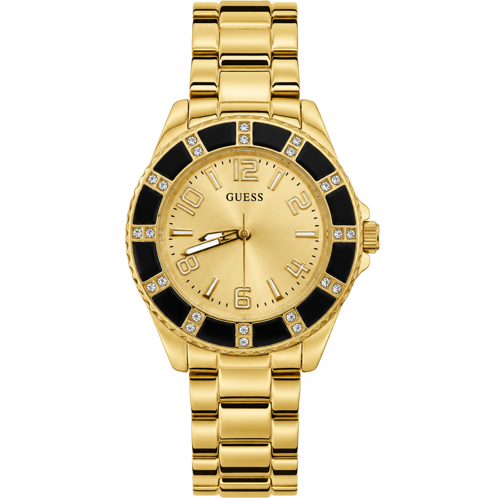 Guess Gold Tone Crystal Sport Watch 1