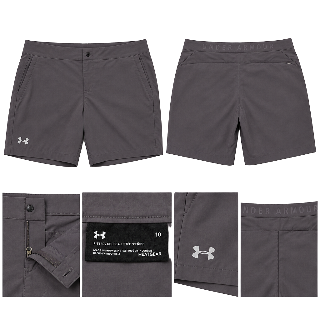 Under Armour Tide Chaser 7” Shorts Women’s Size 10 Gray HeatGear 1327511 1