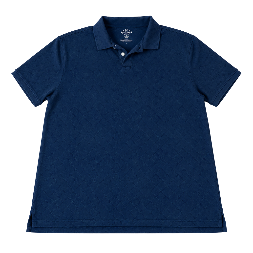 St. John’s Bay Men’s Polo Shirt Size L Blue Cotton Short Sleeve 1