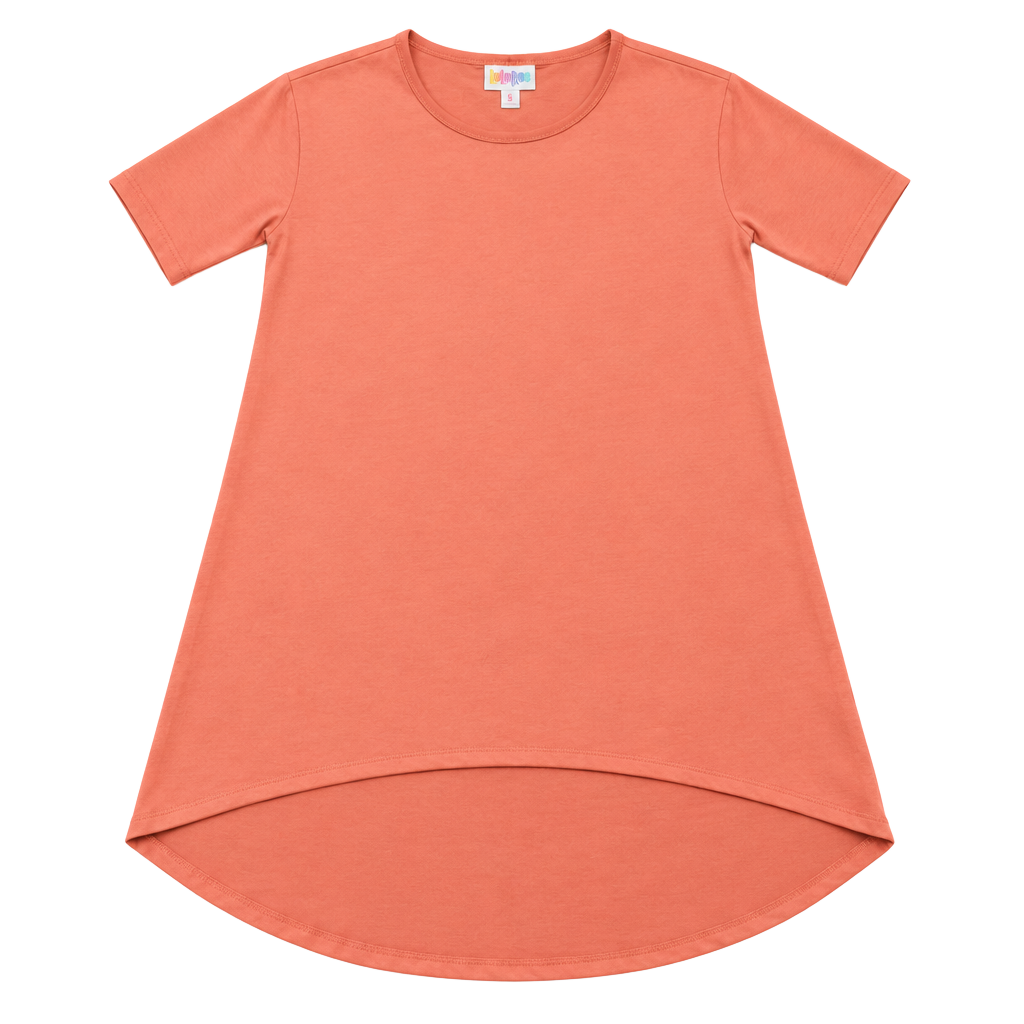 LuLaRoe Irma Tunic Top Women S NWT Peach Coral High Low Solid Shirt 1