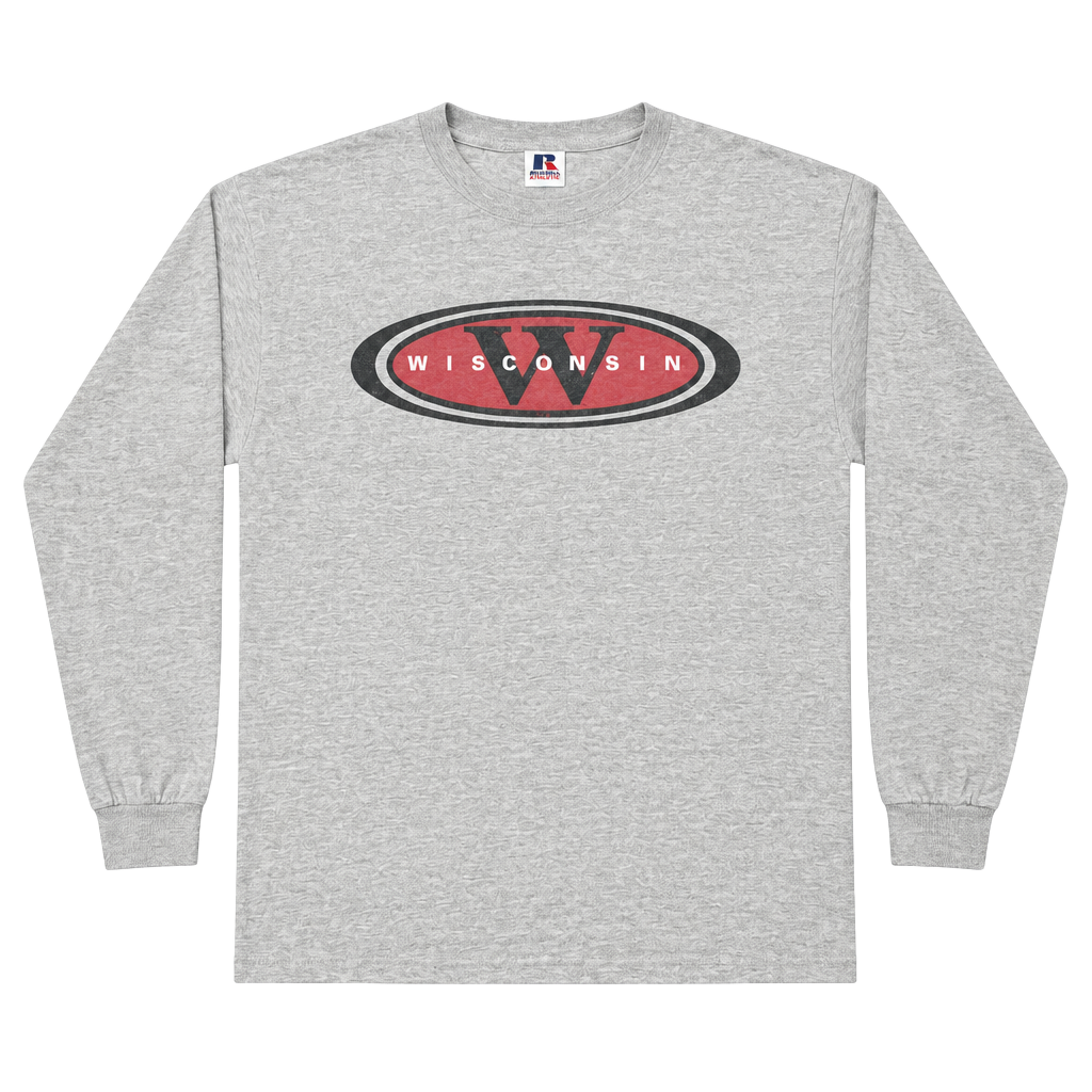 Alstyle Apparel & Activewear Wisconsin Long Sleeve Shirt Size Large Gray 1