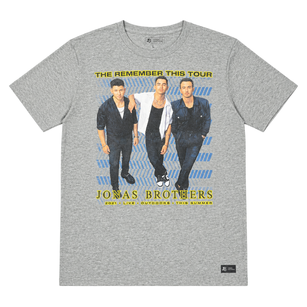 Jonas Brothers The Remember This Tour Concert T-Shirt Gray 1