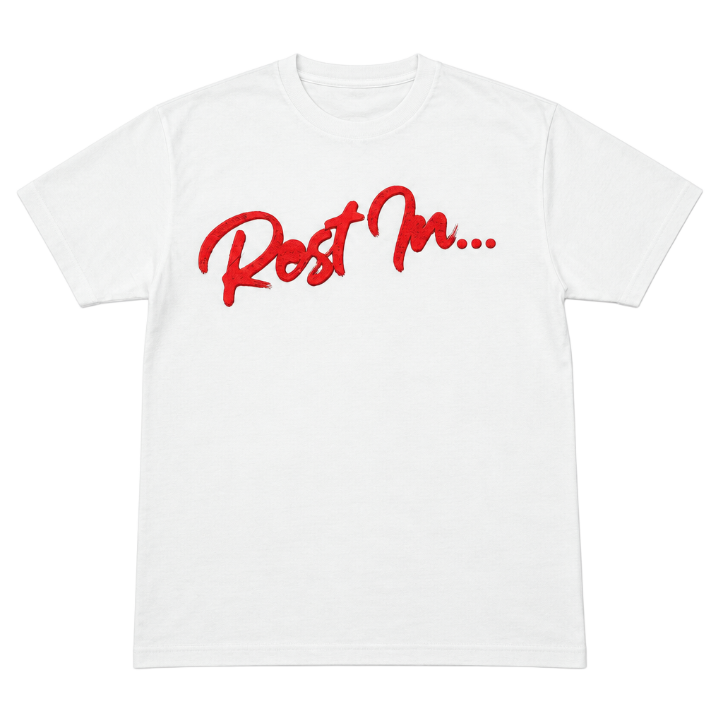 Rest in Paradise T-Shirt Large White Graphic Tee 1