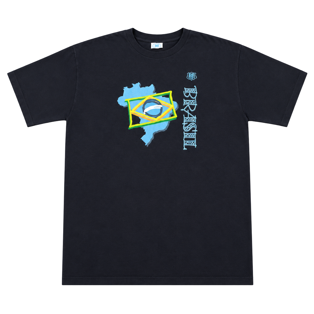 BR 111 T-Shirt Size GG Brasil Graphic Black Cotton 1