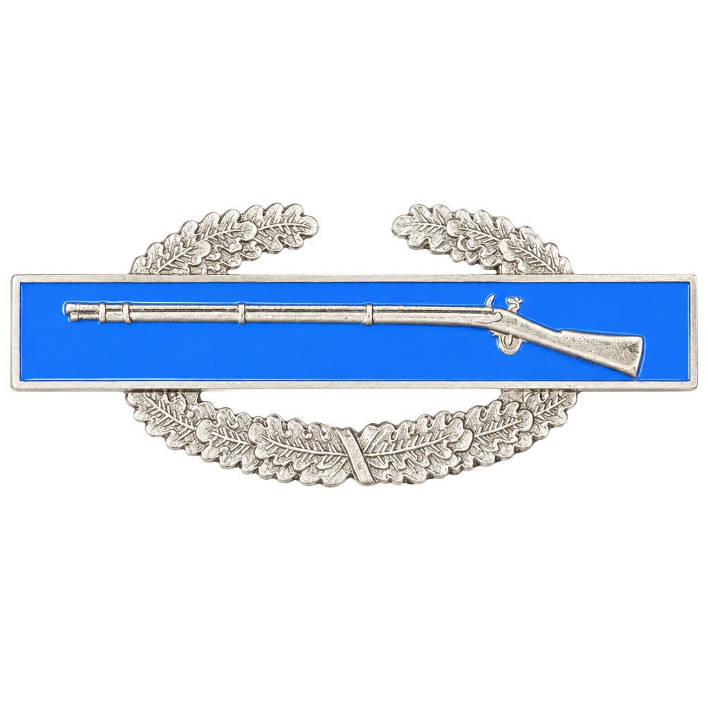 Vtg WWII US Army Combat Infantryman Badge CIB Sterling Silver Enamel Full Size 1