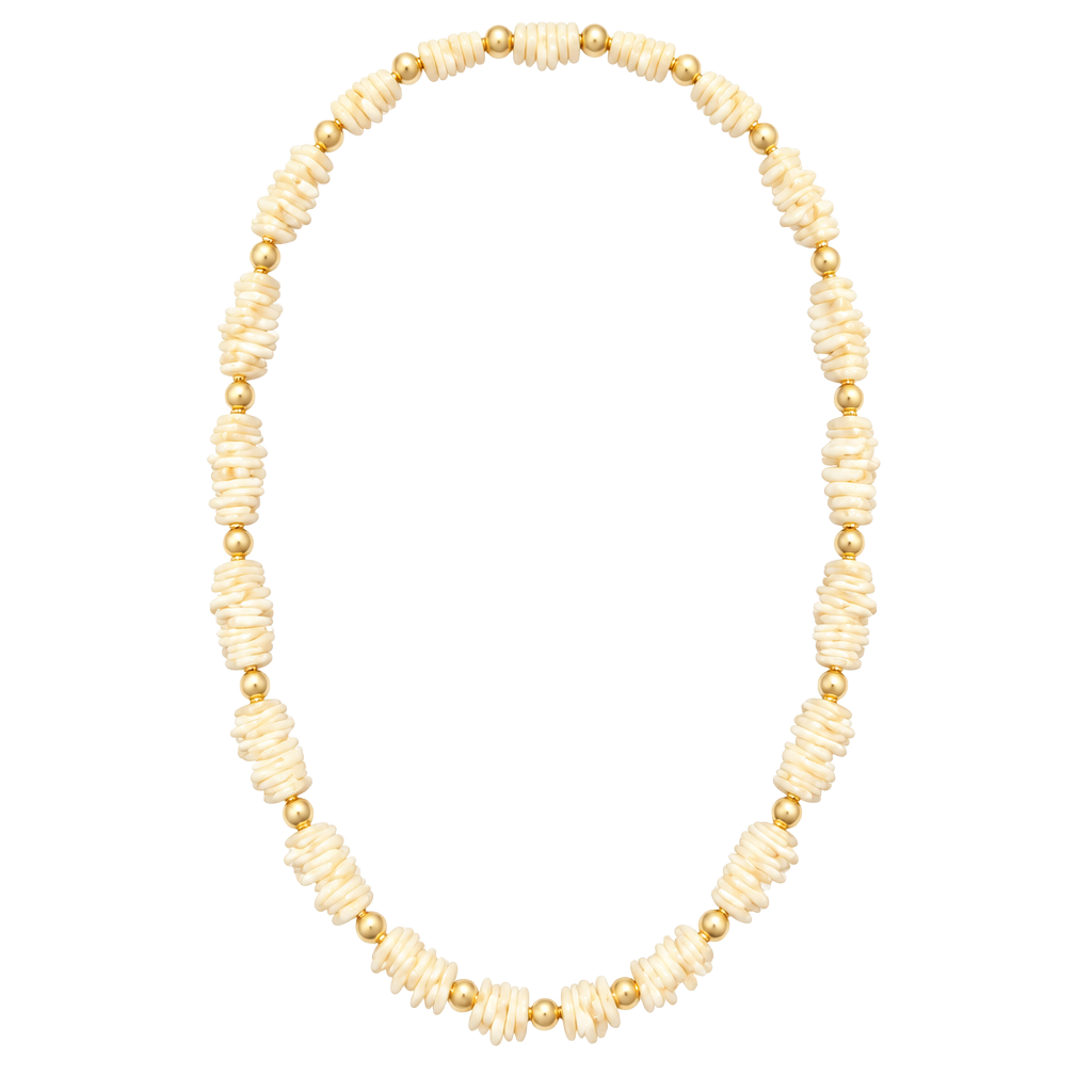 Vintage 20.5” White Coral Branch Chip Pearl Necklace Gold Tone Spacer Beads 29g 1