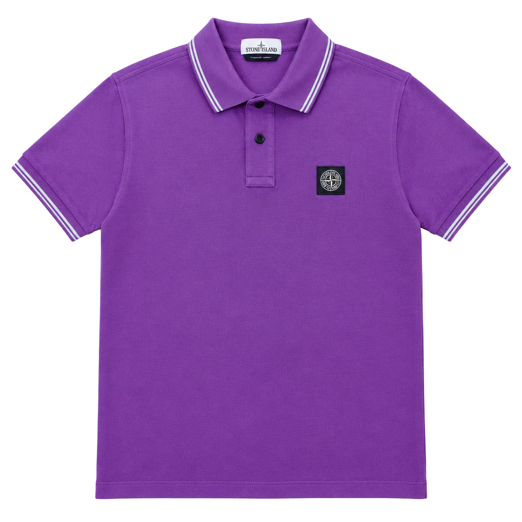 Stone Island Slim Fit Polo Size XL Purple Compass Patch 1