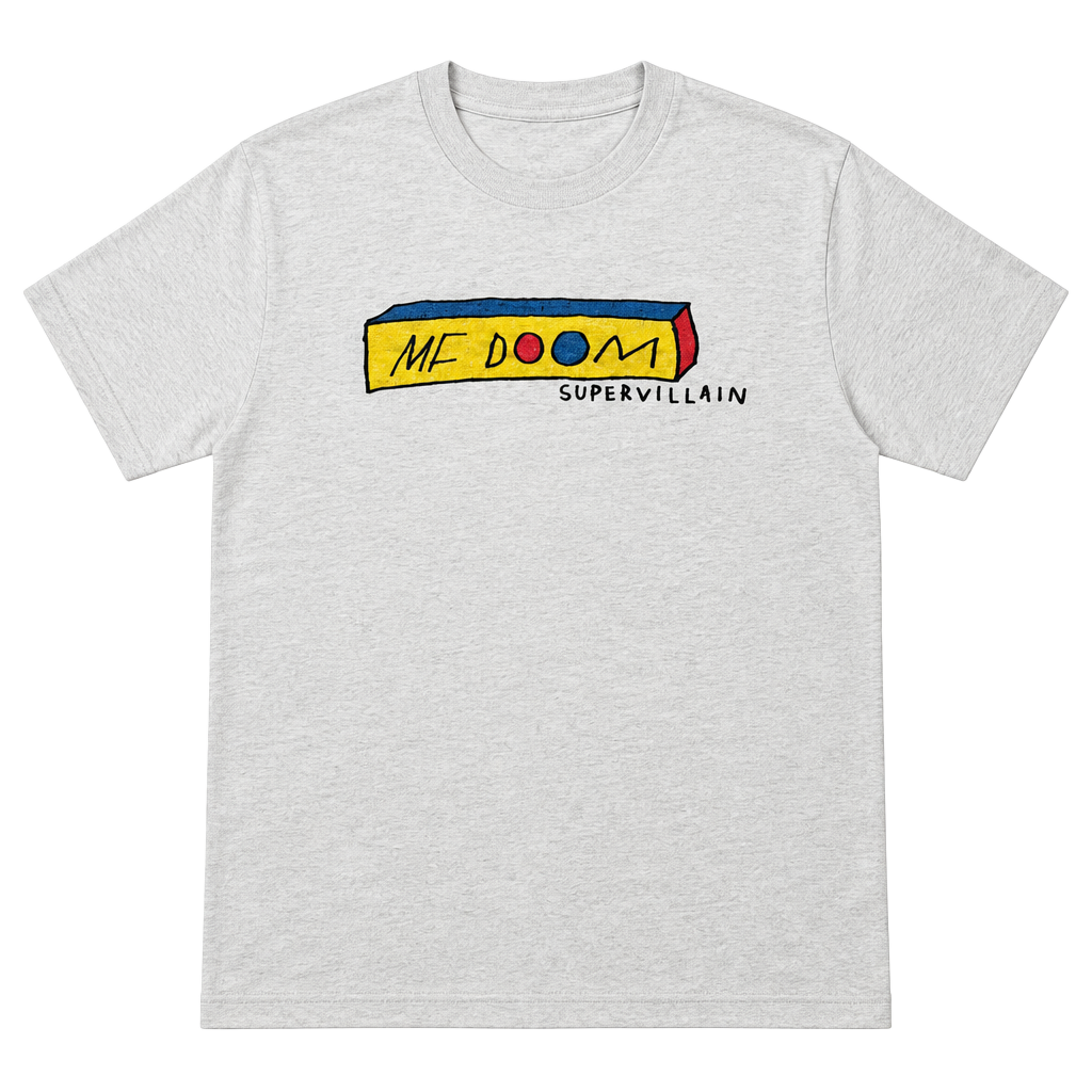 Gas Drawls MF Doom Supervillain T-Shirt Size XL White Graphic Tee 1