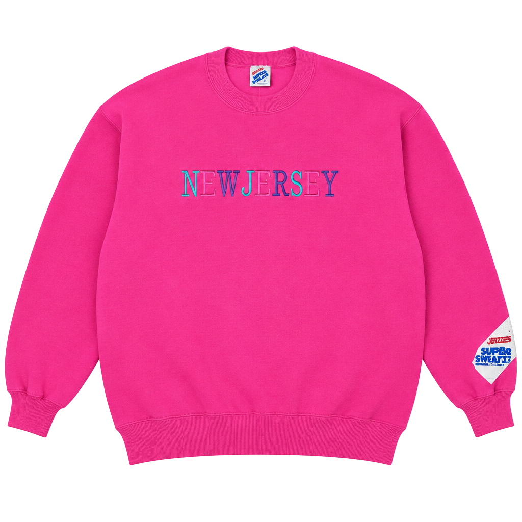 Jerzees New Jersey Super Sweats Sweatshirt Size XL Hot Pink Embroidered 1