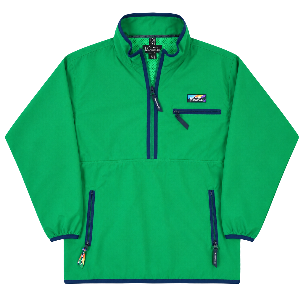 Manastash Anorak Jacket Size Usa M / Jpn L Green Half Zip Pullover 1