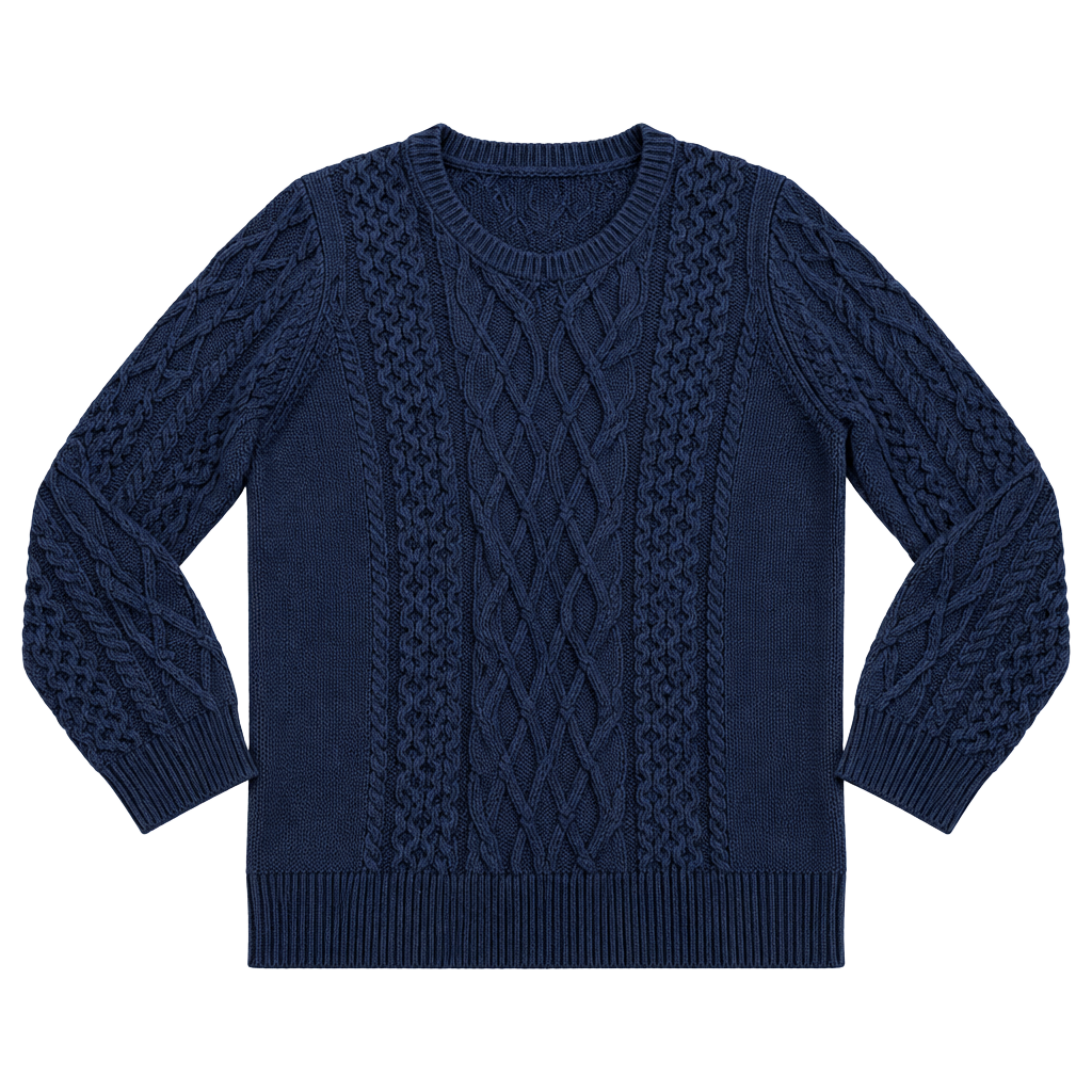Preswick & Moore Cable Knit V-Neck Sweater 1