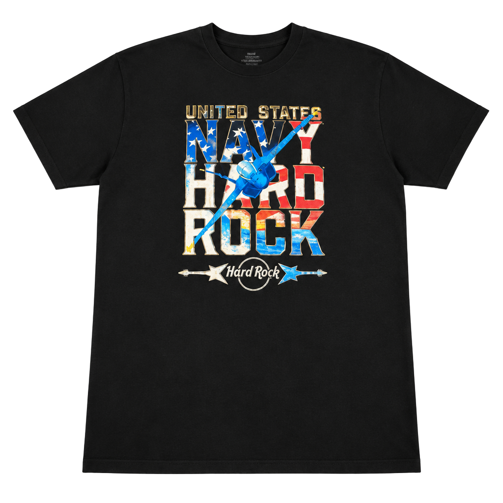 Hard Rock Cafe United States Navy T-Shirt Medium Black 1