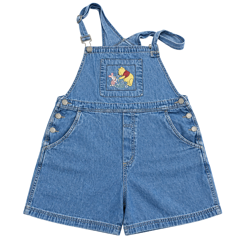 Disney Vintage Winnie The Pooh Denim Overalls 1