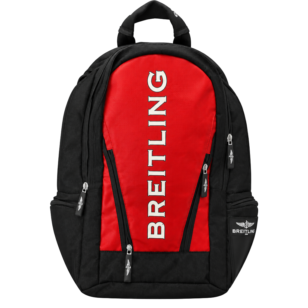 Breitling Nylon Backpack Black Red 1