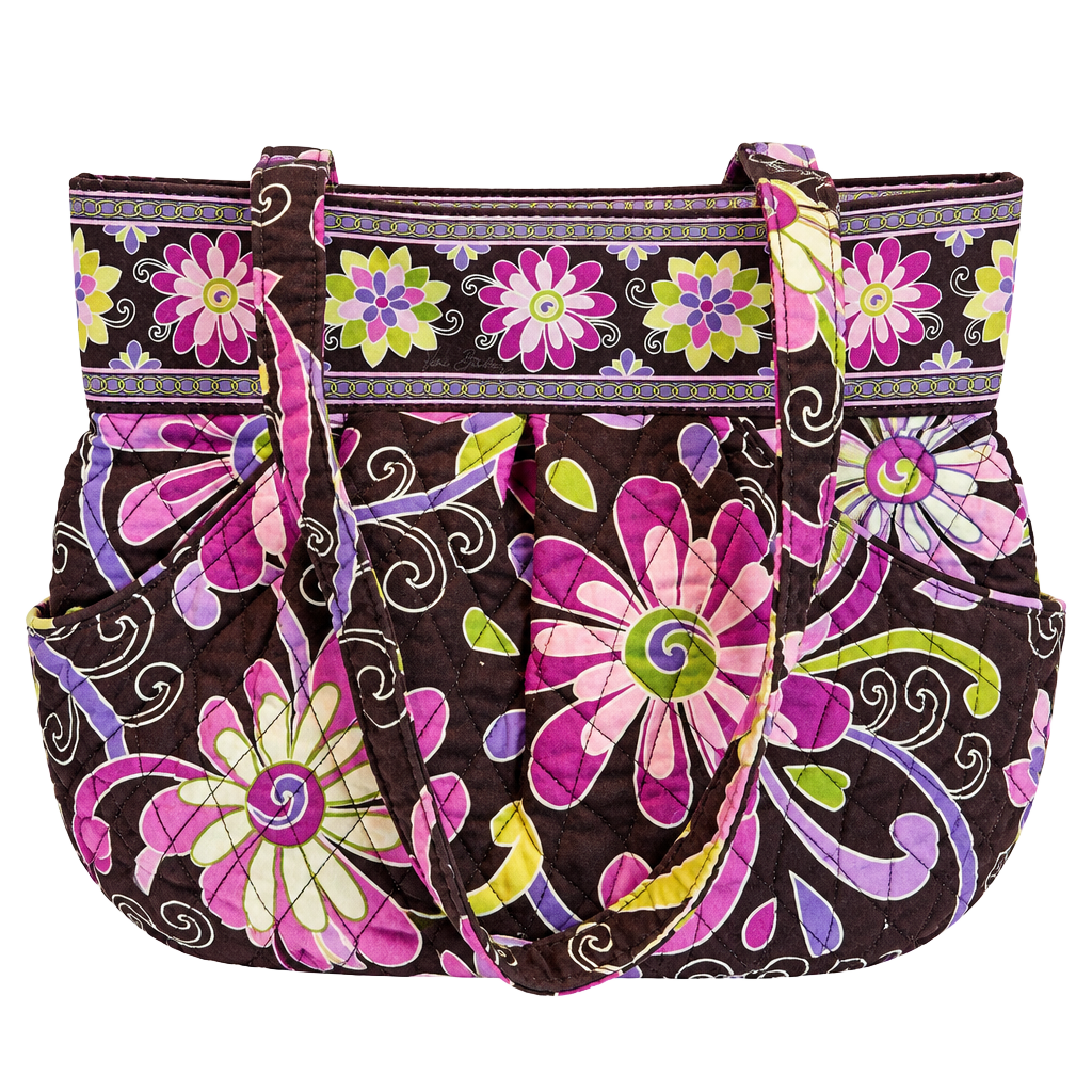 Vera Bradley Morgan Shoulder Bag Purple Punch Floral Quilted Tote 1