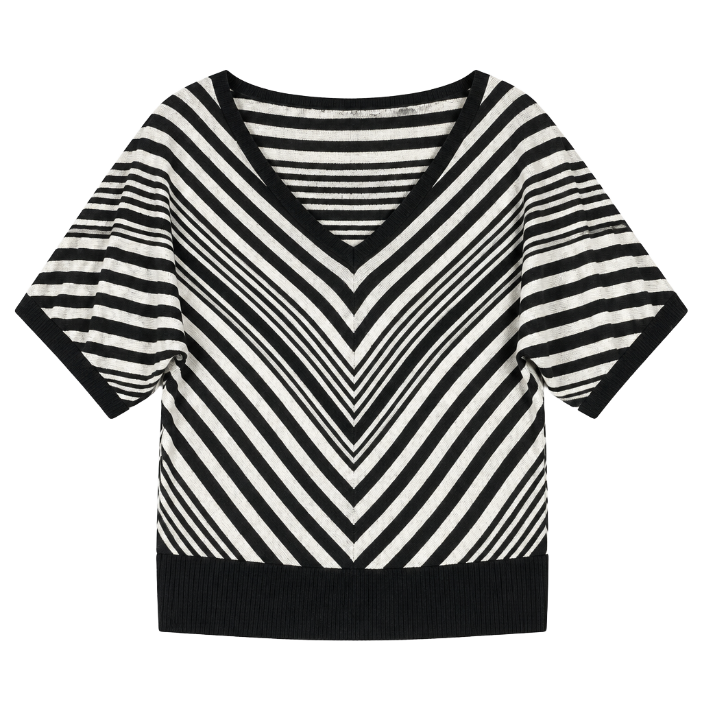 Alyx Black and Gray Striped Cotton Sweater Size M 1