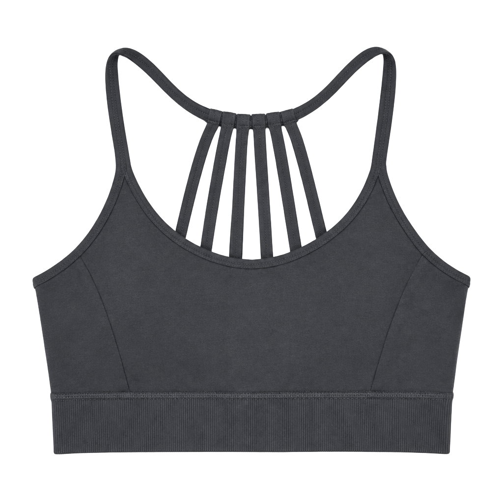 Constantly Varied Sports Bra Black Strappy Back 1