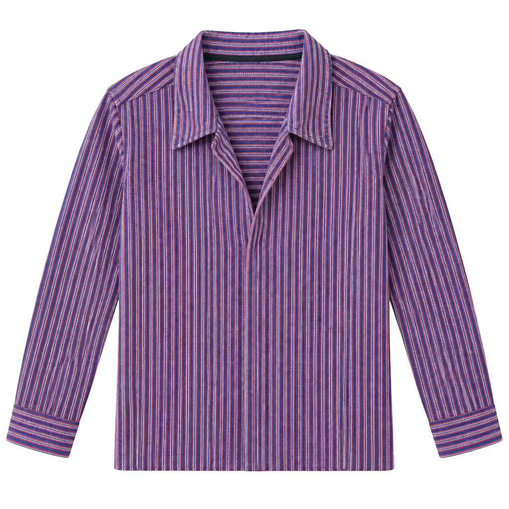 1990s Striped Long Sleeve Heavyweight Cotton Button Down Workwear 1
