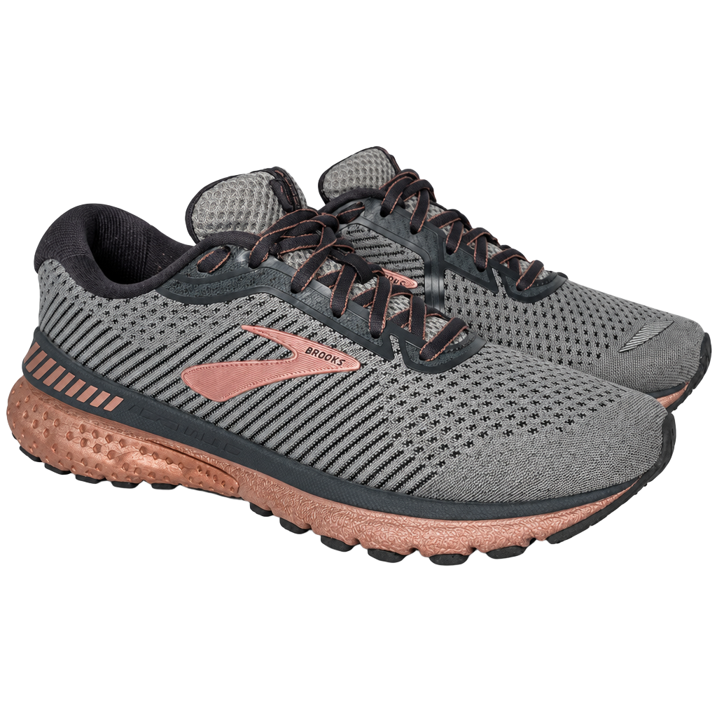 Brooks Adrenaline GTS 20 Size 8 Gray Rose Gold 1