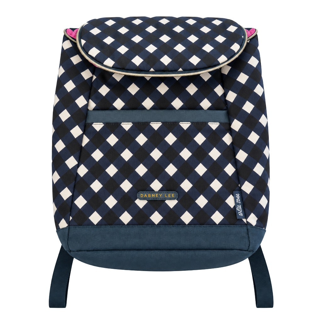 Dabney Lee Arctic Zone Cooler Backpack Gingham Navy 1