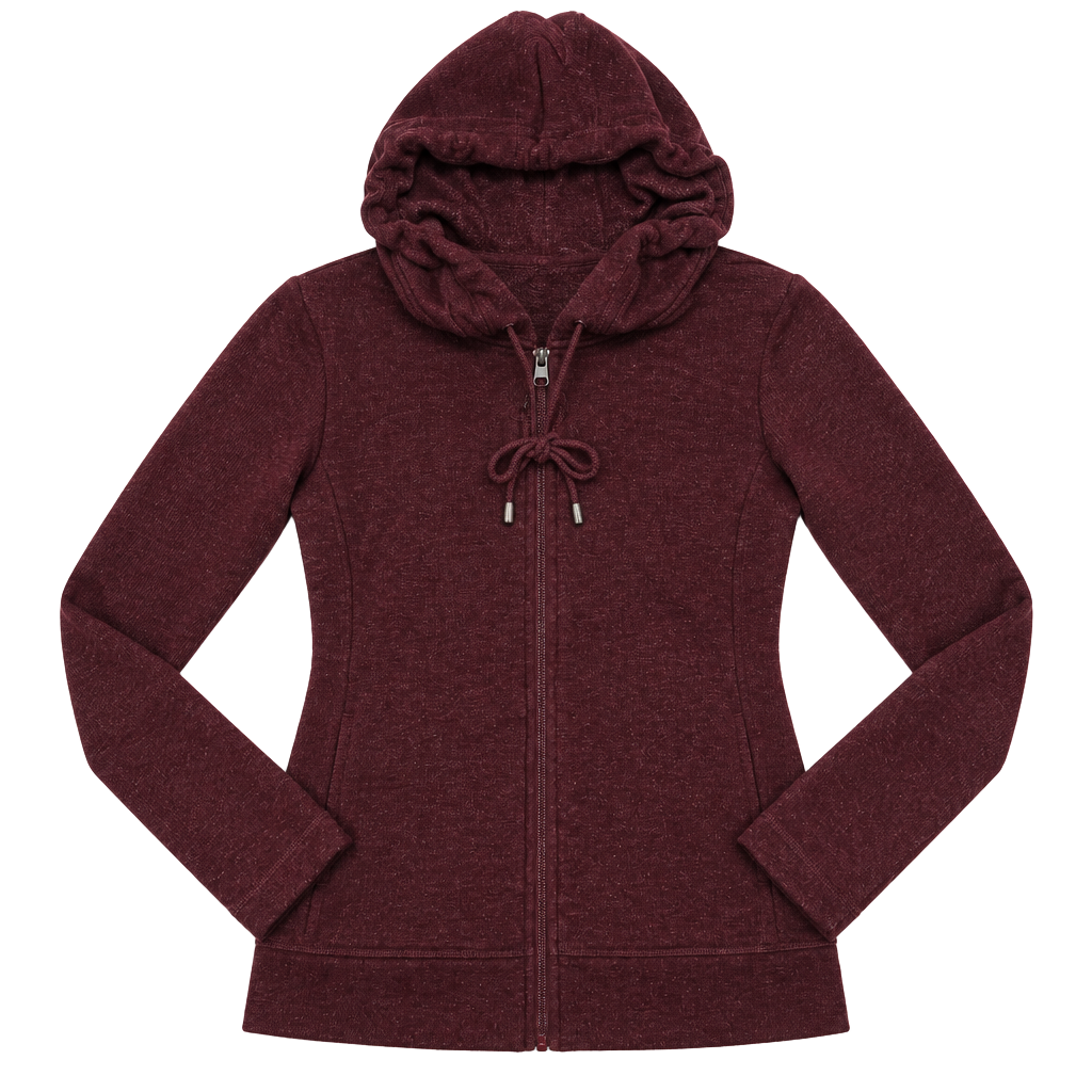 Ugg Full Zip Hoodie Size XS Burgundy Fleece Jacket 1