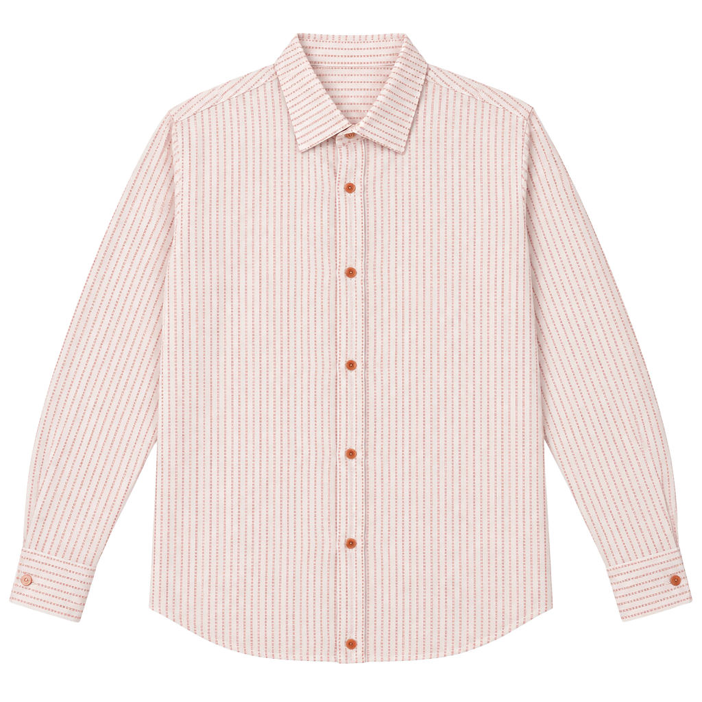 Andrea Palombini Dress Shirt XXL Pink White Striped Long Sleeve Italian 1