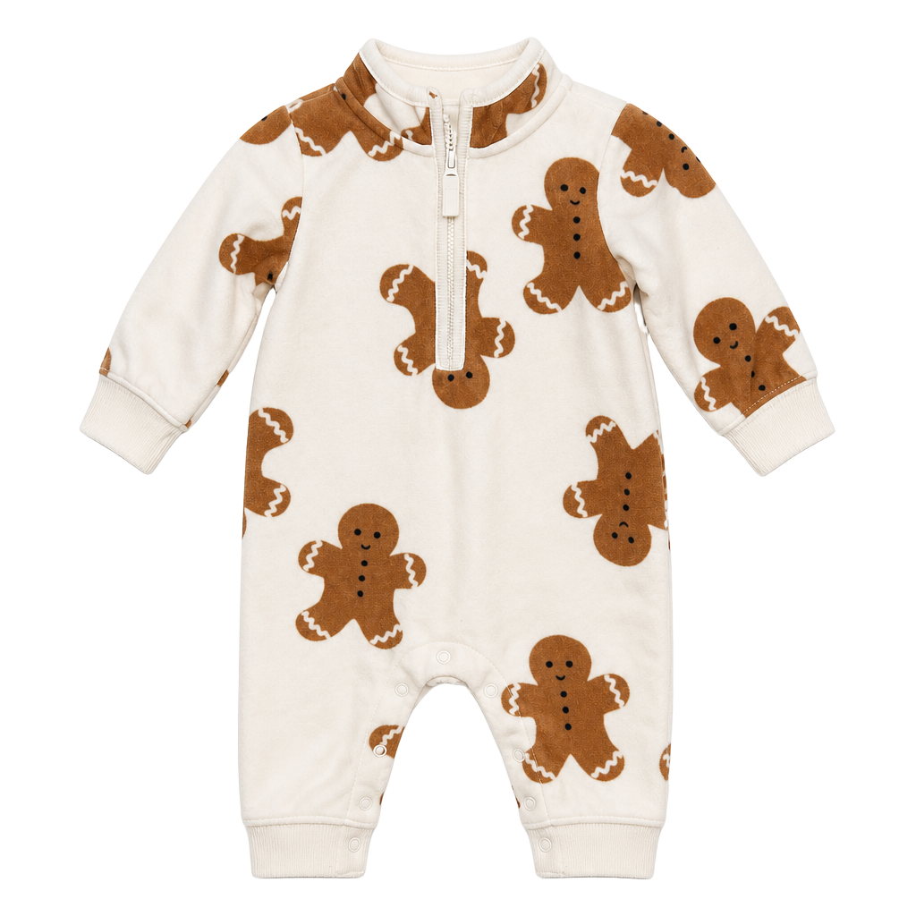 Carter's Child of Mine Gingerbread Fleece Sleep & Play |Size 3-6M 1