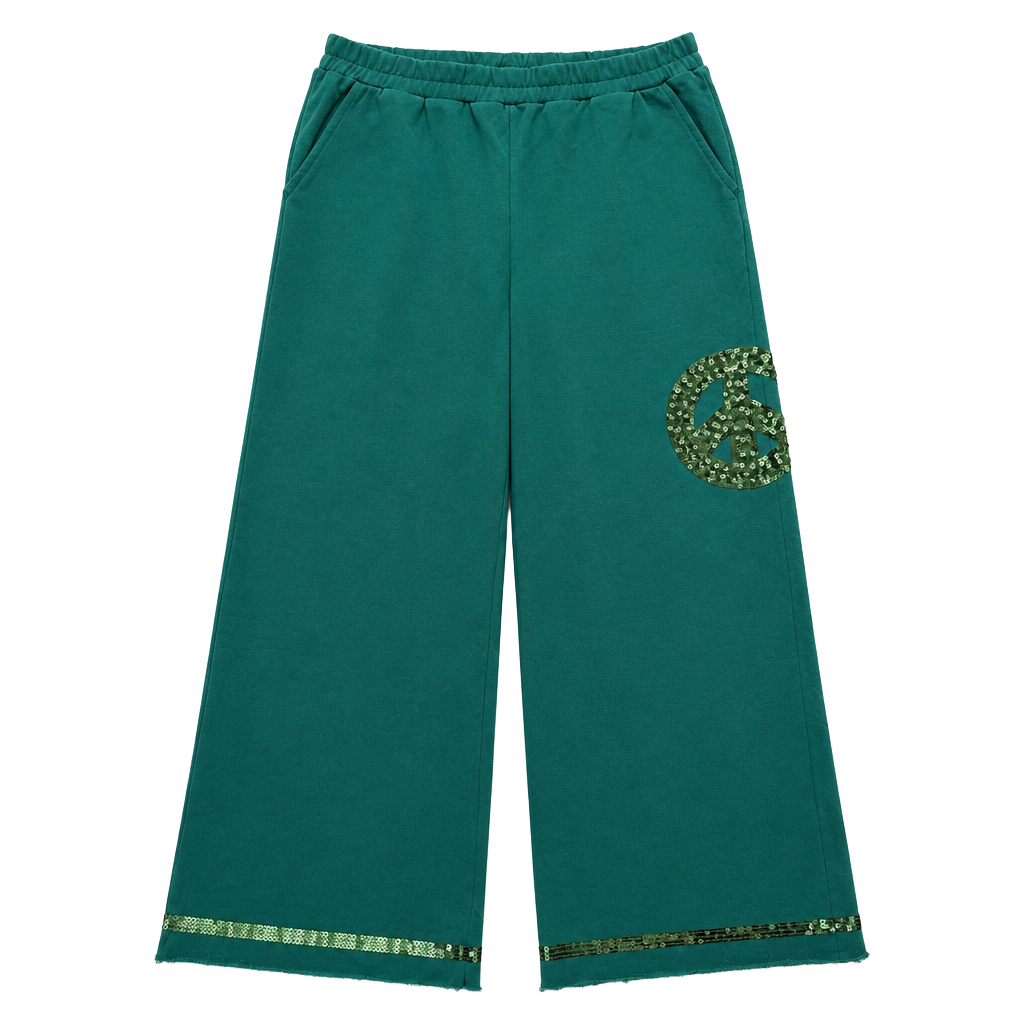 Umgee Sweatpants Green Sequin 1