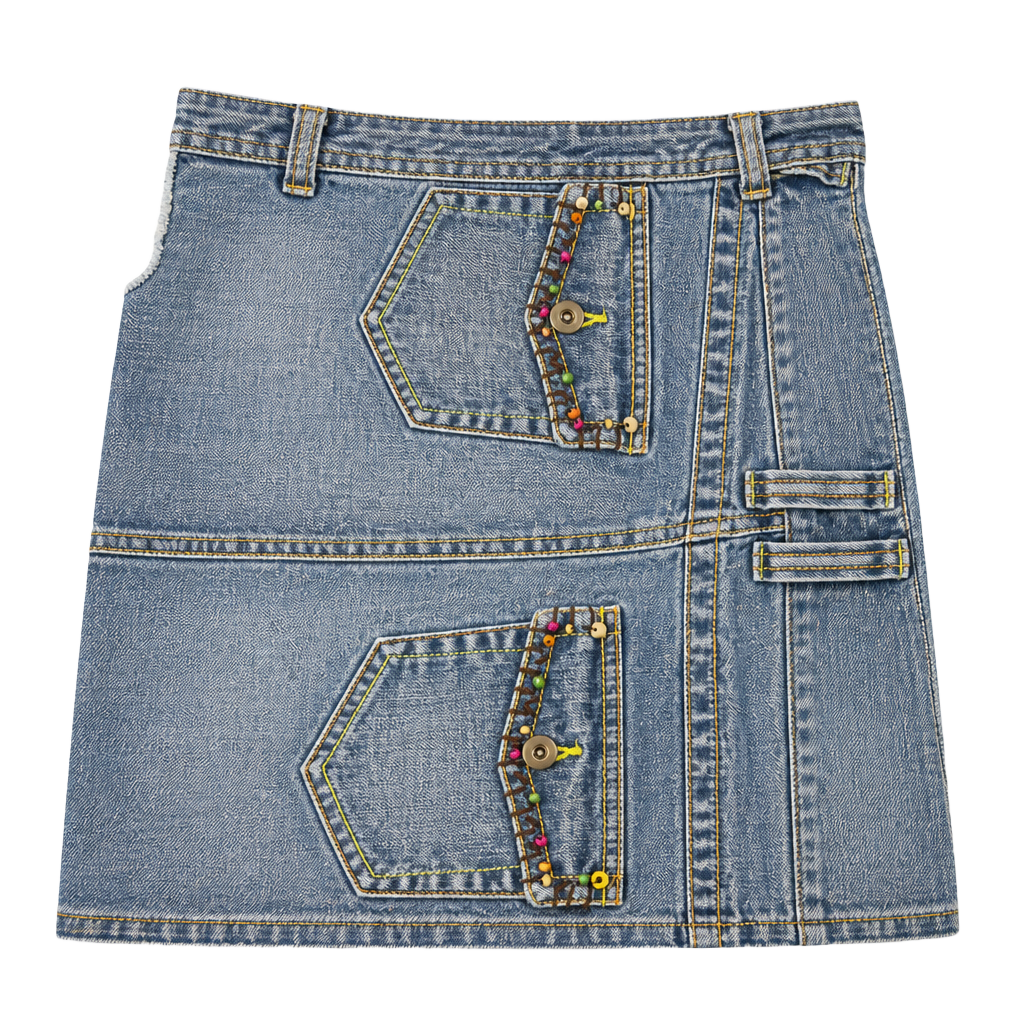 INC International Concepts Women's Blue Denim Raw Hem Shorts with Beaded Embellishments 1