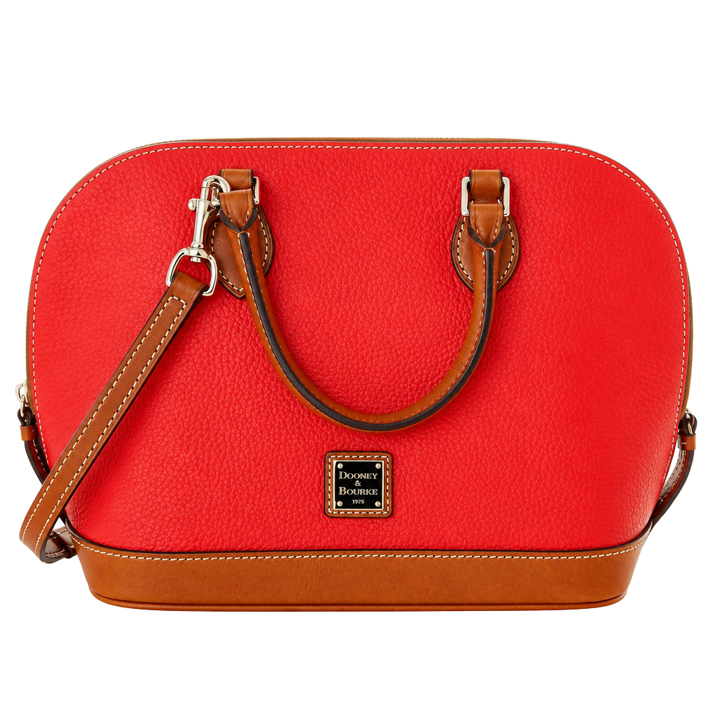 Dooney & Bourke Pebble Grain Leather Dome Satchel Bag 1