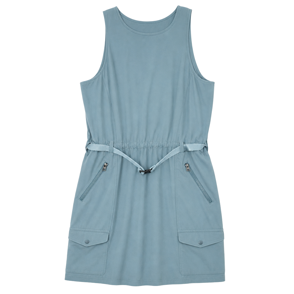 Patagonia Sleeveless Travel Dress with Belt and Zip Pockets 1