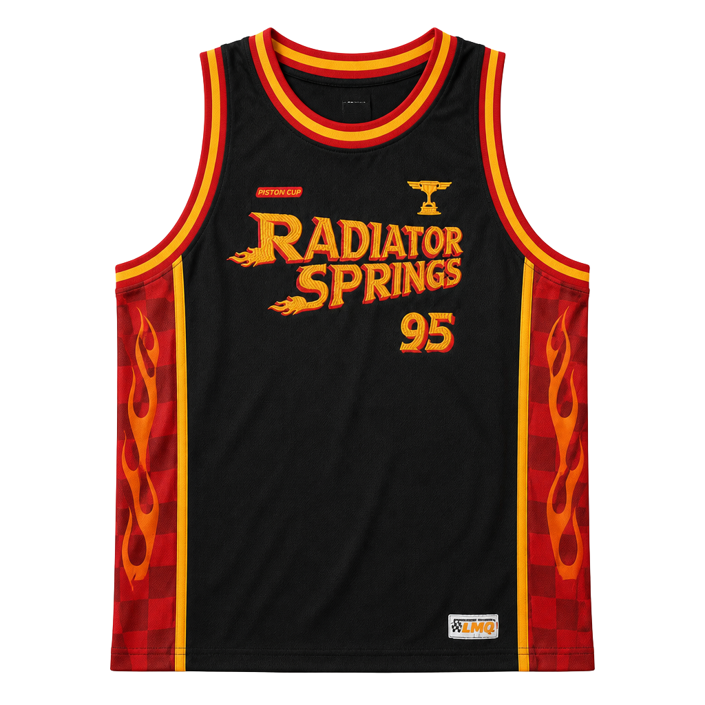 Lightning McQueen Radiator Springs Basketball Jersey 1