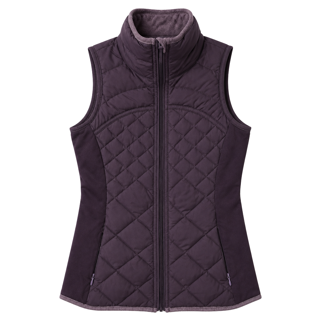 Lululemon Fluff Off Vest Size 4 Purple Down Quilted Full Zip 1