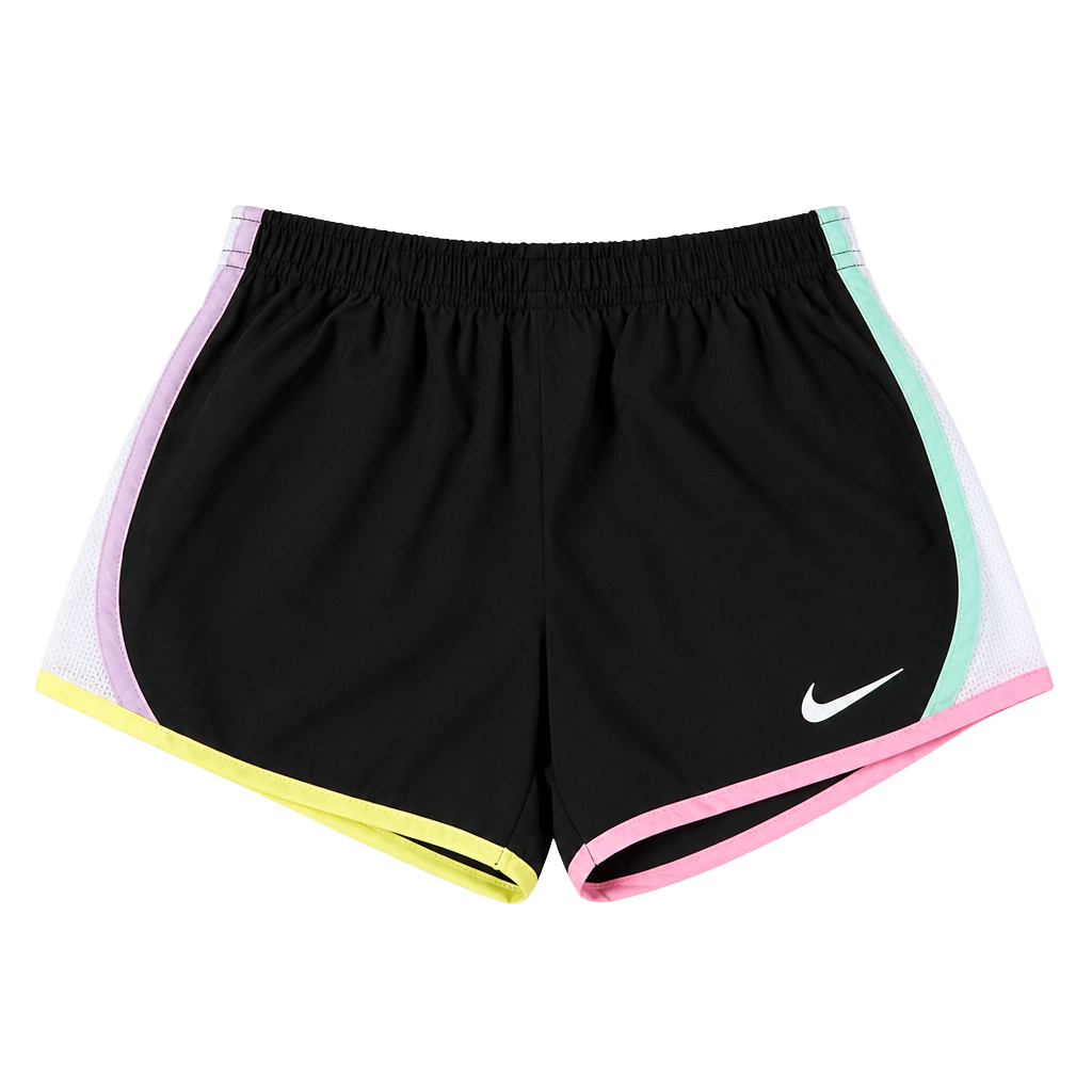 Nike Girls Dri-FIT Tempo Running Shorts Black Citron Tint Size 6X 1