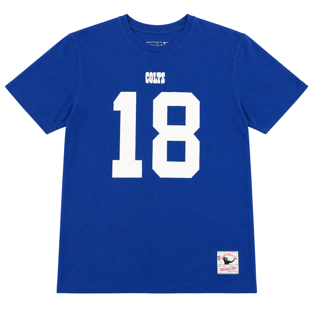 Mitchell & Ness Indianapolis Colts Peyton Manning #18 Throwbacks T-Shirt 1
