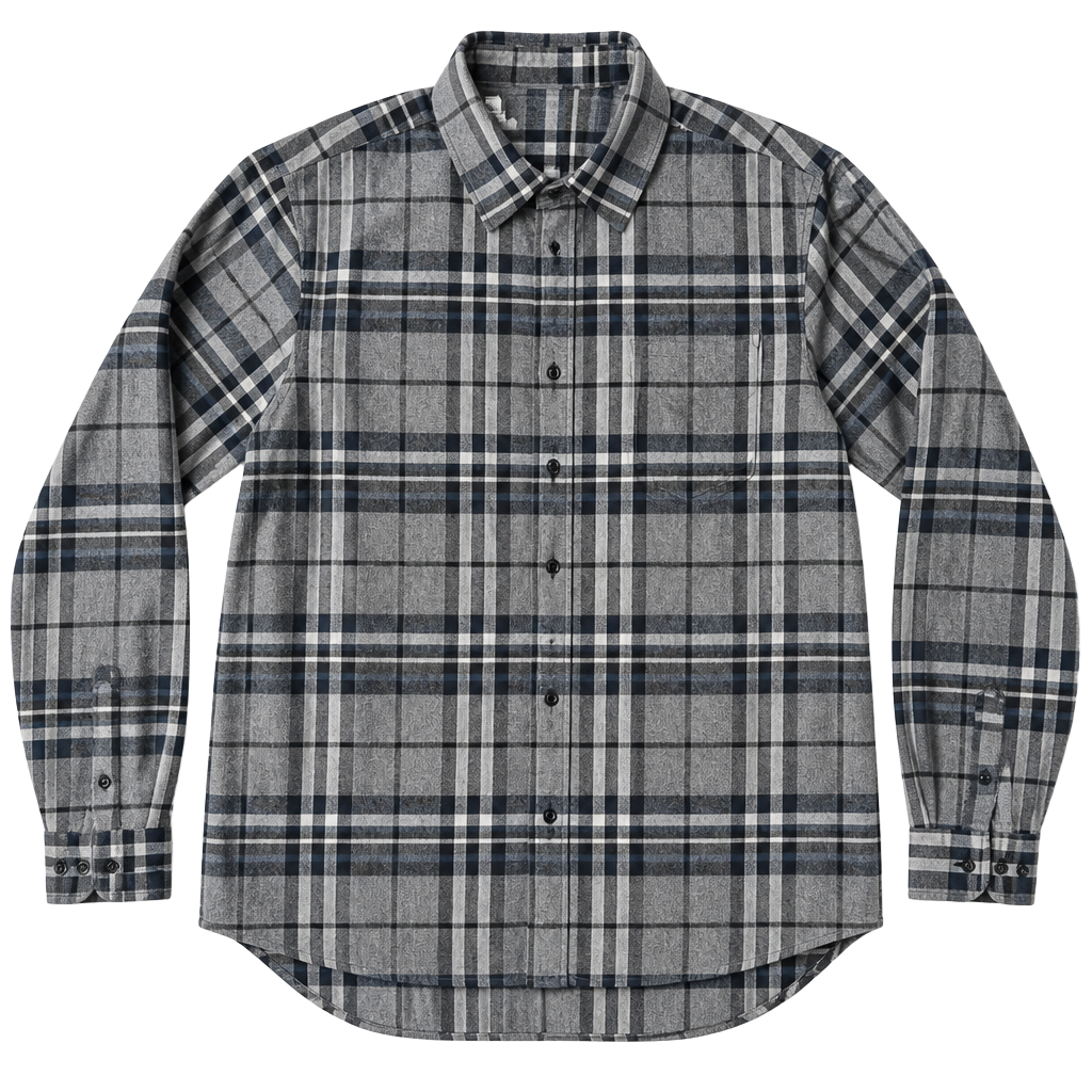 Urban Outfitters Plaid Flannel Shirt Size XL Gray Black Long Sleeve Button Up 1