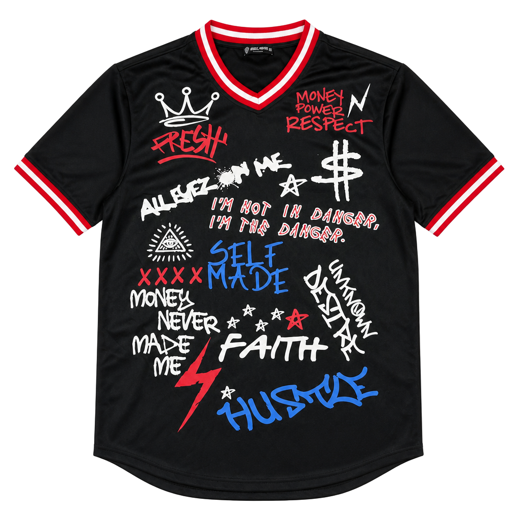 Rebel Minds Graffiti T-Shirt Size 2XL Black Short Sleeve Tee 1